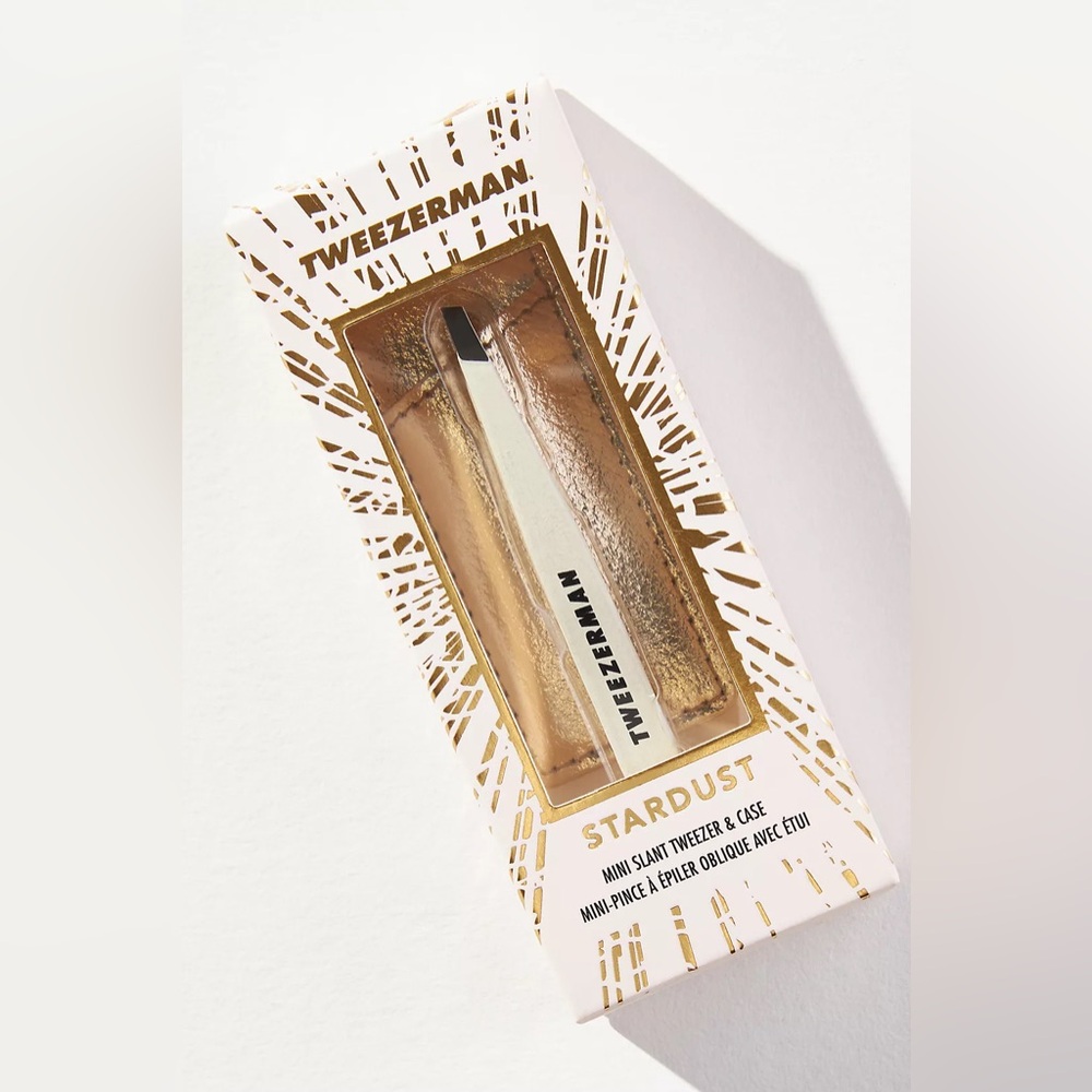 Tweezerman Stardust Mini Slant Tweezer with Case NIB